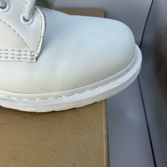 Dr. Martens 1460 Pascal Mono Smooth Leather Lace Up Boots- US:11M/12W, White, - Picture 8 of 16